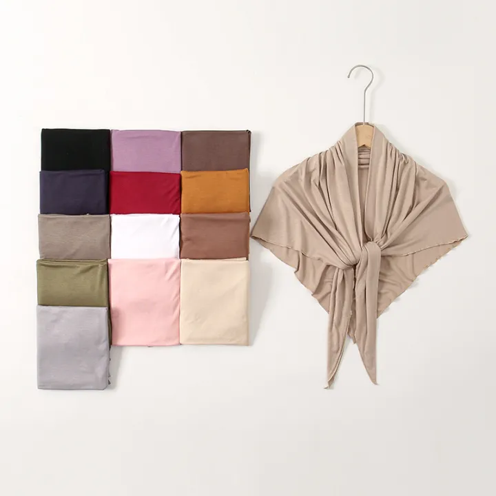 Solid%20Color%20Cotton%20Triangle%20Scarf%20Muslim%20Hijab%20Shawls%20Woman%20Soft%20Wraps%20Lady%20Fashion%20Causal%20Turban%20Islamic%20Jersey%20Headband%20-%20Image%204