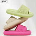 Thick Platform Bathroom Home Eva Slippers for Women Summer Fashion Soft Bottom Beach Sandals Non Slip Wave Pattern woman sandal. 