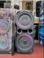 This Is KTS-2465 Portable Wireless Speaker Total 24 Inch Speaker Dual 8*8 Inch Pofers With Wireless Mic Remort and Charging Cable. 