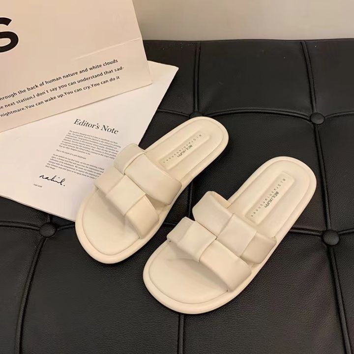 Women's%20Summer%20Outdoor%20Sandals%20Soft%20Bottom%20Flat%20Slippers%20Beach%20Casual%20Fashion%20Crystal%20Pad%20PVC%20Material%20Breathable%20Slip-On%20Shoes%20-%20Image%202