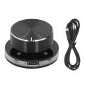 USB Volume Control Multimedia Controller Knob USB Volume Control Knob 360 Degree Rotating Plug and Play with RGB Light for PC. 