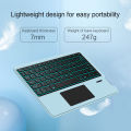 Deutsch Wireless Bluetooth Backlight Touchpad Keyboard for Phone iPad Tablet Laptop German Keyboard for Android iOS Windows. 