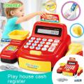 Children's Cash Register Calculator Pretent Play House Toy with Light Sound Coins Supermarket Cashier Games Toys for Girls Boys. 