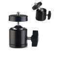 Mini Ball Head Mount Adapter 1/4 Inch Screw Aluminum Alloy, 360° Rotatable Tripod Ball Head for DSLR Camera Phone Fill Light. 