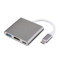 Type C to USB-C 4K HDMI USB 3.0 3-in-1 Hub Adapter Cable for Apple Macbook Pro. 