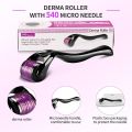Derma Roller Microneedle, 540 Stainless Steel Micro Needles, 0.3mm Facial Skin Care Microneedle Roller, Home Use for Face Care Beauty Massage Tools, Sliver. 