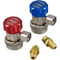 NEW R134A / R1234yf Freon H/L Auto Car Quick Coupler Connector Brass Adapters Air Conditioning Refrigerant Adjustable. 