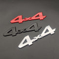 3d Metal Red Chrome Black Logo 4X4 Emblem Letters Decal Car Rear Trunk Badge for Toyota Tundra 4x4 Sticker Adhesive Accessories.