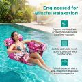 Pool Floats Chairs Adult Inflatable Pool Lounger with Arm & Backrest Water Floating Recliner Water Hammock for Summer Water Fun.