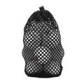 Black Golf Ball Pouch Bag with Durable Nylon Material Sports Mesh Net Bag Suitable for Outdoor Gyms Travel.