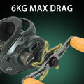 BILLINGS Baitcasting Fishing Reel LightWeight Baitcaster Reel 7.2:1 High Speed Gear Ratio All Metal Spool Casting 6KG Max Drag. 