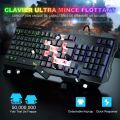 WisFox Gaming Keyboard, Ultra-Slim Quiet All-Metal Panel Computer Keyboard with Spill-Resistant Design. 