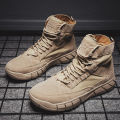Men Boots Autumn Leather Waterproof Mid-top Sports Shoes New Fashion Ankle Boots Casual Outdoor Hiking Boots Shoes Male Sneakers. 