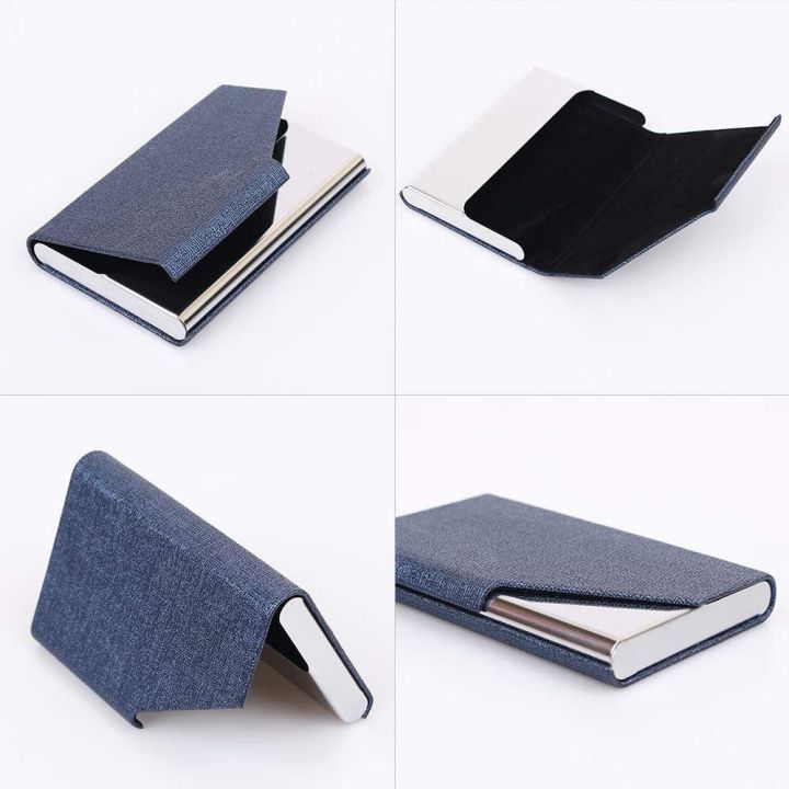 Metal%20Business%20Card%20Holder%20-%20Waterproof%20PU%20Leather%20Stainless%20Steel%20Card%20Case%20for%20Men%20and%20Women%20-%20Image%205