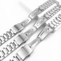 Stainless Steel Watch Band Universal Strap Folding Safety Buckle for Women Bracelet Strap18mm 20mm 22mm Watch Belt Accessories.