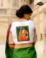 White Classic Lady Portrait Blouse.