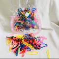 120 PCS-Clear Ponytail Elastic Rubber Band Hair Ties Ropes Rings Chinese Rubber Band For Kids. 