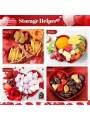 1/5/10/20pcs Plastic Heart Shaped Dinner Plate Set - Red And Pink Heart Themed Fruit Snacks Plate,Suitable For All Parties. 