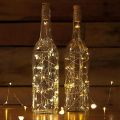 20 Led Bottle Cork Lights With Bottle Copper Wire String Lights 2M Battery Powered, 1 Unit,2 meters. 