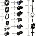 30pcs 316L Stainless Steel Cross Stud Earrings Set for Men Women,Tragus Spiral Ear Cartilage Hypoallergenic Piercing Jewelry.