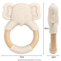 1PC Baby Silicone Teether Toy BPA Free Infant Wooden Ring Health Care Teething Chewing Toys Newborn s For Baby Accessories. 