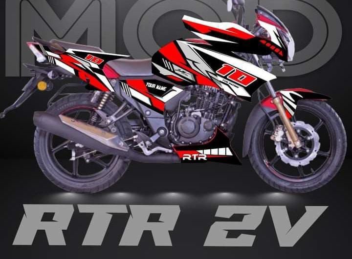 rtr 150 red modified decals sticker set | Daraz.com.bd