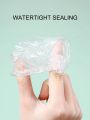 100PCS Disposable Hair Earmuff Dye Transparent Elastic Shower Hair Dye Protection Tool Shield Waterproof Earpack Plastic Wrap. 