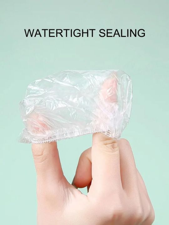 100PCS%20Disposable%20Hair%20Earmuff%20Dye%20Transparent%20Elastic%20Shower%20Hair%20Dye%20Protection%20Tool%20Shield%20Waterproof%20Earpack%20Plastic%20Wrap%20-%20Image%202