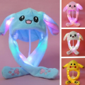Glowing Rabbit Hats Children Plush Hat After Pressing The Paw The Ear Can Move Hair Band Decoration Prop Cosplay Adult Cute Hat.