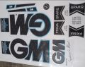 3D 2024 GM  Latest Edition   Black  AND Blue   Professional Players Edition For  Cricket Bat  Stickers Latest 3D Cricket Bat Stickers Edition 2024. 