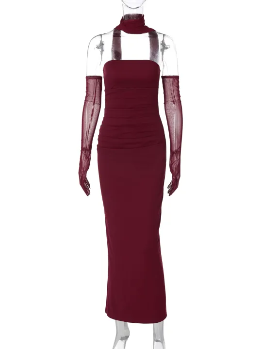 Hugcitar%20Elegant%20Scarf%20Strapless%20Solid%20Mesh%20Gloves%20%20Bodycon%20Maxi%20Prom%20Dress%20Women%20Fashion%20Y2K%20Outfits%20Wedding%20Party%20Birthday%20-%20Image%206