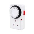 24 hours programme timer plug, socket.  Switch-Energy-Saving Plug Timer Socket Kit-with Programmable Time Controller 3-Pin Plug. 