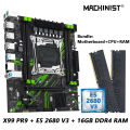 MACHINIST X99 Motherboard kit with Intel Xeon E5 2680 V3 CPU + DDR4 8GBx2 2133MHz Dual-Channel RAM Set Computer Combo X99 PR9. 