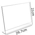 A4 Landscape acrylic Leaflet brochure holder for desktop. 