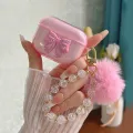 Cute Glitter Bow knot Crystal Headphone Cover Pendant Minimalist Style For Apple Airpods pro2 3 2 4 Headset Protective Case. 