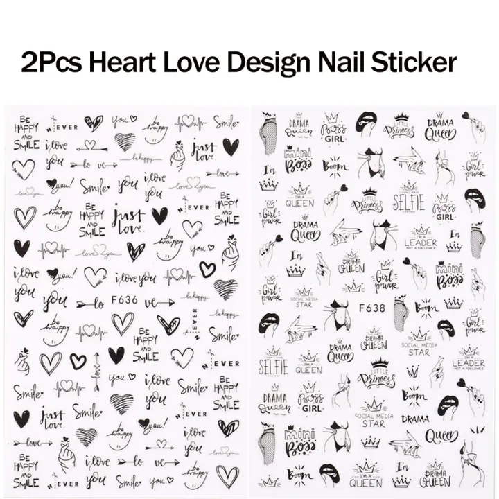 2pcs%20Heart%20Love%20Design%203D%20Nail%20Art%20Stickers%20English%20Letter%20Cool%20Girl%20Face%20Sliders%20Valentine%20Day%20Manicure%20-%20Image%207