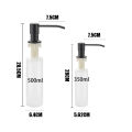 1Pc 350/500ml Sink Liquid Soap Dispenser Pump Kitchen Stainless Steel Hand Pressure Soap Dispenser Bottle Mount Accessories. 