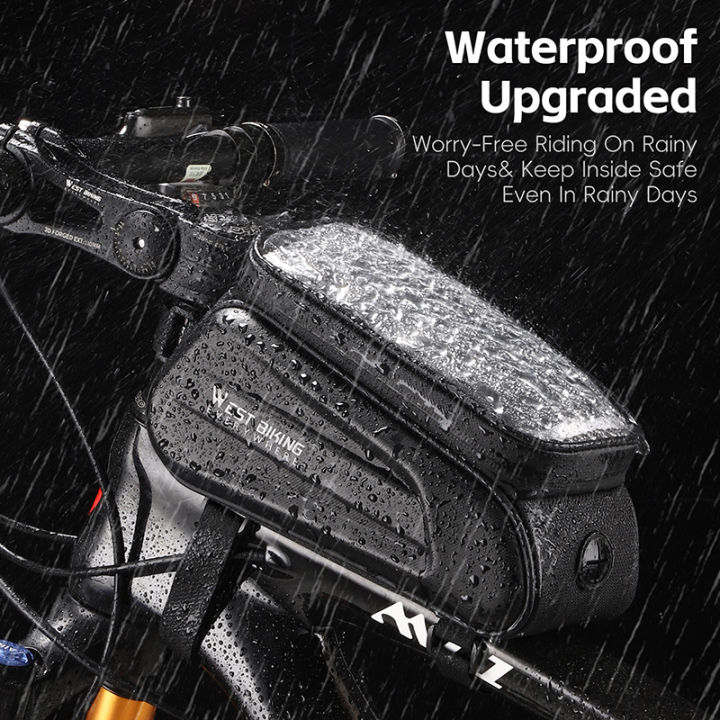 WEST%20BIKING%20Bicycle%20Top%20Tube%20Bag%20Touch%20Screen%20Cycling%20Phone%20Bag%20Waterproof%20EVA%20Hard%20Shell%20Bike%20Bag%20MTB%20Road%20Bike%20Accessories%20-%20Image%203