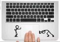 Laptop sticker funny stickers for laptop man pushing sticker. 