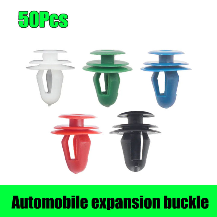 50PCS Universal Car Retainer Clips Auto Door Panel Clips Fixing Fastener 9mm Hole Car Interior Door Trim Panel Card Clip Rivet