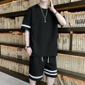 T-Shirt & Halfpant For Men| stylish | summer | Comfortable| Set of 2pcs| KD5|. 