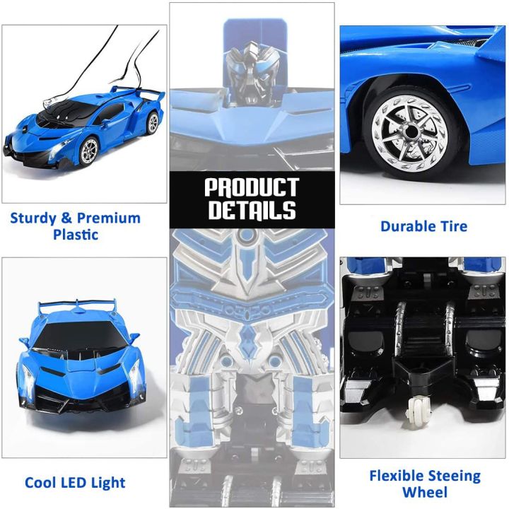 Transformer%20Remote%20Control%20Robot%20Car%20Independent%202.4G%20Robot%20Deformation%20RC%20Car%20Toy%20with%20One%20Key%20Transformation%20&%20360%20Speed%20Drifting%201:18%20Scale%20-%20Blue%20-%20Image%206