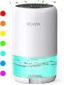SEAVON Dehumidifier 35oz Dehumidifiers for Home 2500 Cubic Feet (280 sq ft) with 7 Color LED Light, Portable Quiet Dehumidifier with Two Working Mode for Basements, Bedroom, Bathroom, RV. 