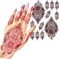 Henna stickers , Temporary Arabic design Henna Tattoo for both hands, Henna Tattoo. 