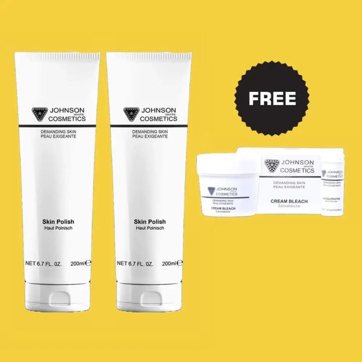BUY 2 Johnson White Skin Polishes GET Bleach Cream (28gm) FREE