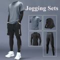 Fitness Clothes Ice Silk Quick Drying T-shirt Suit Men Short Sleeve Running Sportswear Shorts Tracksuit Gym Sports Training Sets. 