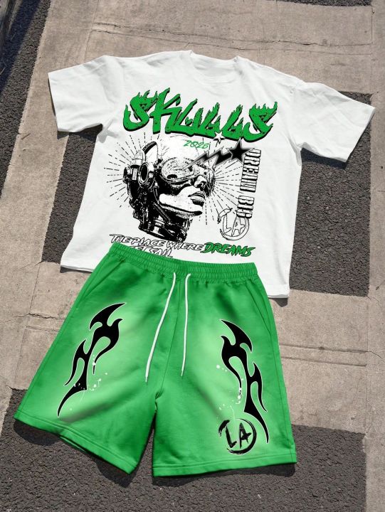 Summer%20Men's%20Fashionable%20Breathable%20Comfortable%20Letter%20Printed%20Round%20Neck%20T-Shirt%20Shorts%20Set%20Outdoor%20Casual%20Top%20-%20Image%204