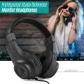 Wired Stereo Monitor Headphones Over-ear Headset with 50mm Driver 6.5mm Plug for Guitar Amplifier Electric Piano Audio Mixer. 