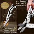 Ultra  Utility Scissors Stainless Steel Kitchen Scissors Chicken Bone Barbecue Scissors for Meat Fish Cutter Kitchen Tools. 