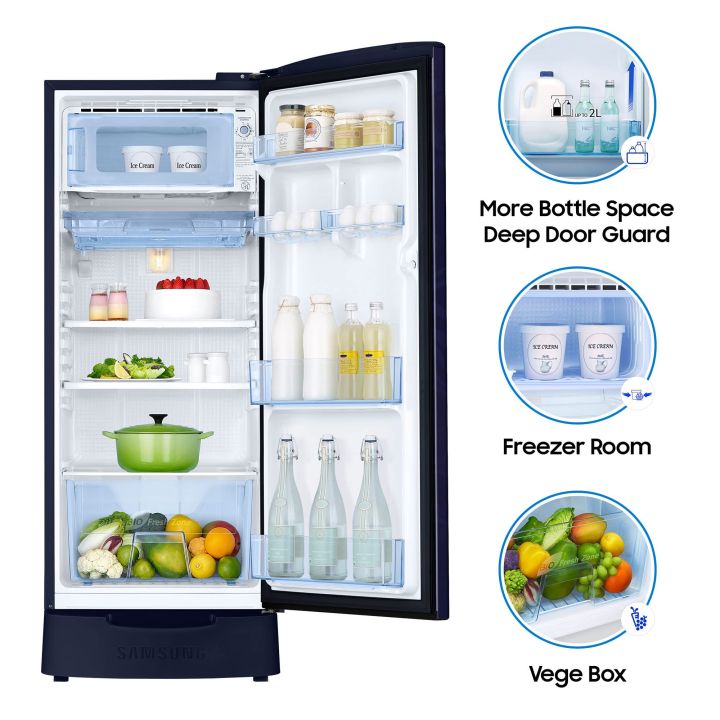 SAMSUNG%20RR20C2z226R/IM%20192%20Litres%20Direct%20Cooling%20Digital%20Inverter%20Single%20Door%20Refrigerator%20With%20Base%20Stand%20(Saffron%20Red)%20-%20Image%207